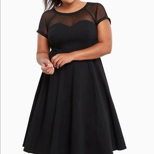 Torrid Mesh Black Dress